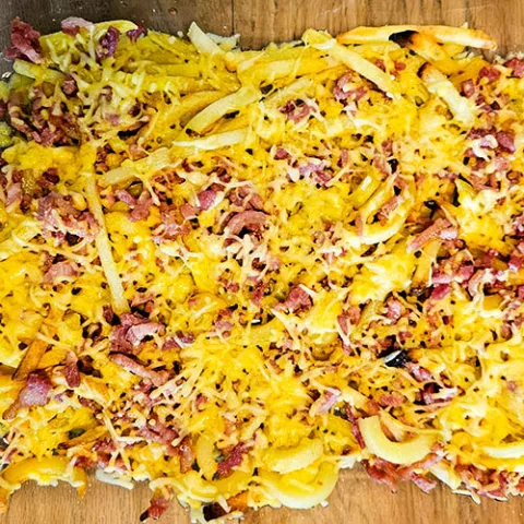 Loaded fries: bacon cheese